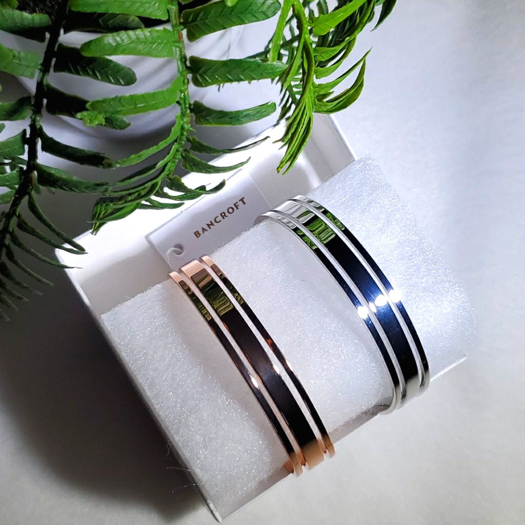 Pair Of Cuffs Bracelets Rose Gold Silver Pair Of Cuffs Bracelets Rose Gold Silver